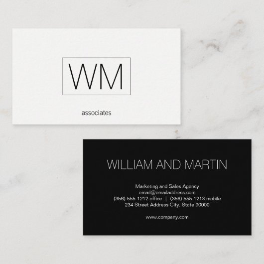 モノグラム |エグゼクモダンティブ 名刺 (正面/裏面)