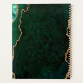 モノグラム エメラルドグリーン ゴールド アゲート 2025 プランナー手帳 (裏面)