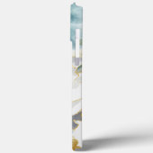 モノグラム エレガント シンプル 白い花 水彩画 Case-Mate iPhoneケース (裏面 / 左)