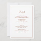 モノグラム エレガント テラコッタ オールインワン ウェディング 招待状 (裏面)