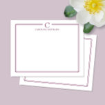 モノグラム エレガント マルーン ワイン ボーダー ステーショナリー ノートカード<br><div class="desc">このデザインは、モノグラムと名前を入れるスペースがある細いダブルボーダーと、裏面のデザインとコーディネートされています。 デザイン要素を調整したり、テキストをさらに変更したい場合は、カスタマイズボタンをクリックしてください！ このデザインのバリエーションや追加の色、コーディネート商品は、zazzle.com/store/doodleluluでご覧いただけます。 あなただけのユニークな商品を作成するために、このデザインを特定の商品に適用する必要がある場合は、お問い合わせください！ 2 june bugsのDoodleLuluのデザインをご覧いただき、誠にありがとうございます！</div>