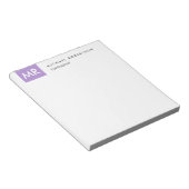 モノグラム エレガント ユニーク 名前イニシャル ノートパッド (アングル)