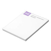 モノグラム エレガント ユニーク 名前イニシャル ノートパッド (回転)