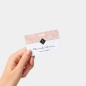 モノグラム エレガント ローズゴールド グレー マーブル バッジ (手持ち)