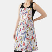 モノグラム エンチャンティング ウォーターカラー 鳥の模様 エプロン (インサイチュ)