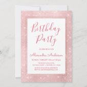 モノグラム オクトーバー スパークル キティ 誕生日 招待状 (裏面)