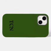 モノグラム オリーブグリーン ミニマリスト モダン Case-Mate iPhoneケース (裏面 (横))