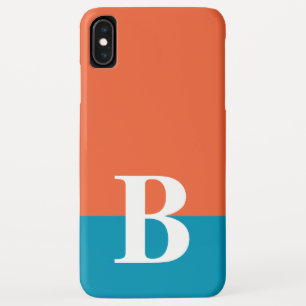 モノグラム オレンジ ブルー iPhone XS MAXケース