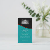 モノグラム、カウンセリングサービス、レッドスウッシュ 名刺 (スタンド正面)