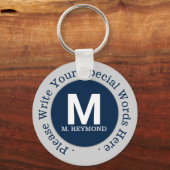 モノグラム&カスタム文字オンニースブループロモーション キーホルダー (正面)