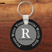 モノグラム+カスタム文字オンnice promo格安 キーホルダー (正面)