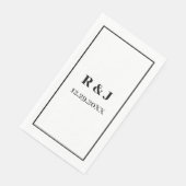 モノグラム カスタム カップル 名前 ブラック ホワイト ミニマル (コーナー)