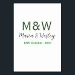 モノグラム カップル グレー 緑 現代 ロマンチック デート シ テーブルナンバー<br><div class="desc">かわいい デザイン</div>