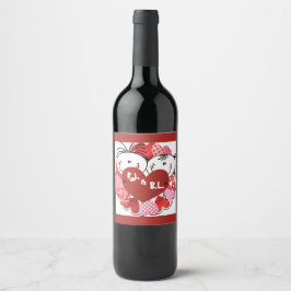 モノグラム カップル フード＆ドリンク ラベル セット