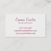 モノグラム、カラフルは正方形とのデジタル芸術を抽出します 名刺 (裏面)