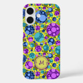 モノグラム カラフル ドット ブルー パープル ティール - Case-Mate iPhoneケース (裏面)