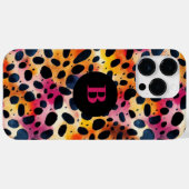 モノグラム カラフル モダン ヒョウ柄プリント Case-Mate iPhoneケース (裏面 (横))