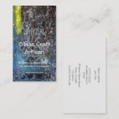 モノグラム、ガラス、ガラス製造人の泡 名刺 (正面/裏面)