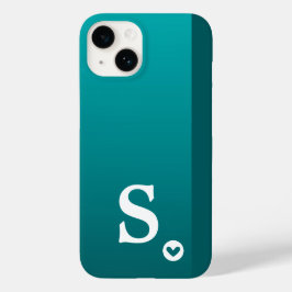 モノグラム ガーリー グリーン ハート シンプル モダン シックケース Case-Mate iPhone 14ケース