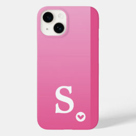 モノグラム ガーリー ピンク ハート シンプル モダン おしゃれ Case-Mate iPhone 14ケース