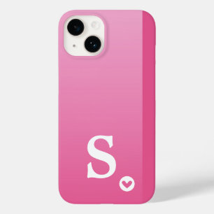 モノグラム ガーリー ピンク ハート シンプル モダン おしゃれ Case-Mate iPhone 14ケース