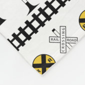 モノグラム |キッズトレインシグナル フリースブランケット (角)