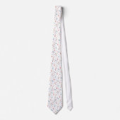 モノグラム、キャンディカネス金ゴールドスターズハートホワイト ネクタイ (正面)