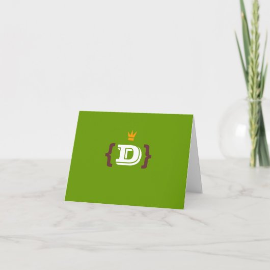 モノグラム・キング「D」ノテカード ノートカード (正面)