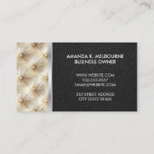 モノグラム | クッションタフテッドマテリアル | ブラックレザー 名刺 (裏面)