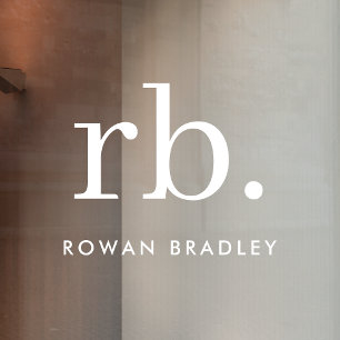 モノグラム クラシック エレガント モダン ミニマル ネームプレート ウィンドウサイン