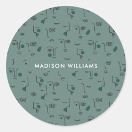 モノグラム クラシック ラウンド ステッカー