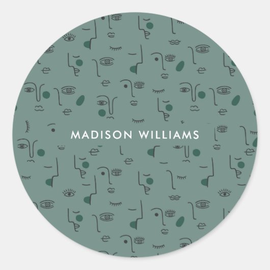 モノグラム クラシック ラウンド ステッカー (正面)