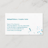 モノグラム | クリエイティブ絵を描(ばちゃばちゃ)跳ねる 名刺 (裏面)