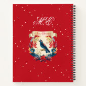 モノグラム クリスマス おいしい料理 レシピ パーソナライズ ノートブック (裏面)