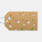 モノグラム クリスマス ゴールド 雪だるま ギフトタグ (裏面横)