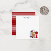 モノグラム クリスマス ホリデー かわいい牛 パーソナライズ ノートカード (正面/裏面インサイチュ)