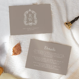 モノグラム クレスト タウペ 結婚式 詳細 エンクロージャーカード