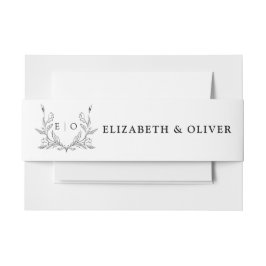 モノグラム クレスト 結婚式招待状 ベリーバンド 招待状ベリーバンド