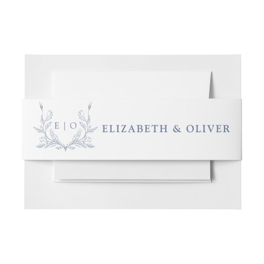 モノグラム クレスト 結婚式招待状 ベリーバンド 招待状ベリーバンド (正面例)