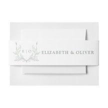 モノグラム クレスト 結婚式招待状 ベリーバンド