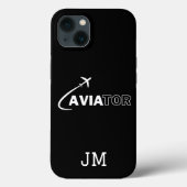 モノグラム, クールなアビエーター航空機フライト, シンプル Case-Mate iPhoneケース (裏面)