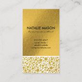 モノグラム |グリッター水玉模様 |ラックスジオメトリック 名刺 (裏面)