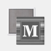 モノグラム グレー ストライプ マグネット (正面/裏面)
