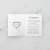 モノグラム グレー 白いクリスマスツリーの結婚式のライブ配信 案内状 (内部)