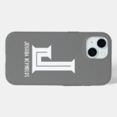 モノグラム グレー Case-Mate iPhoneケース (裏面 (横))