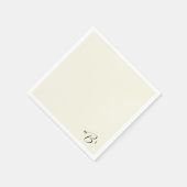 モノグラム コンボ フォント クリーム ウェディング コクテイル スタンダードカクテルナプキン (角)