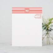 モノグラム コーラル ストライプ レターヘッド (スタンド正面)