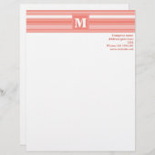モノグラム コーラル ストライプ レターヘッド (正面/裏面)
