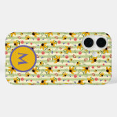 モノグラム コーンフラワー 蝶 フローラル柄 Case-Mate iPhoneケース (裏面 (横))