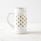 モノグラム ゴールドスター柄イニシャル記念品 ビールジョッキ (左)